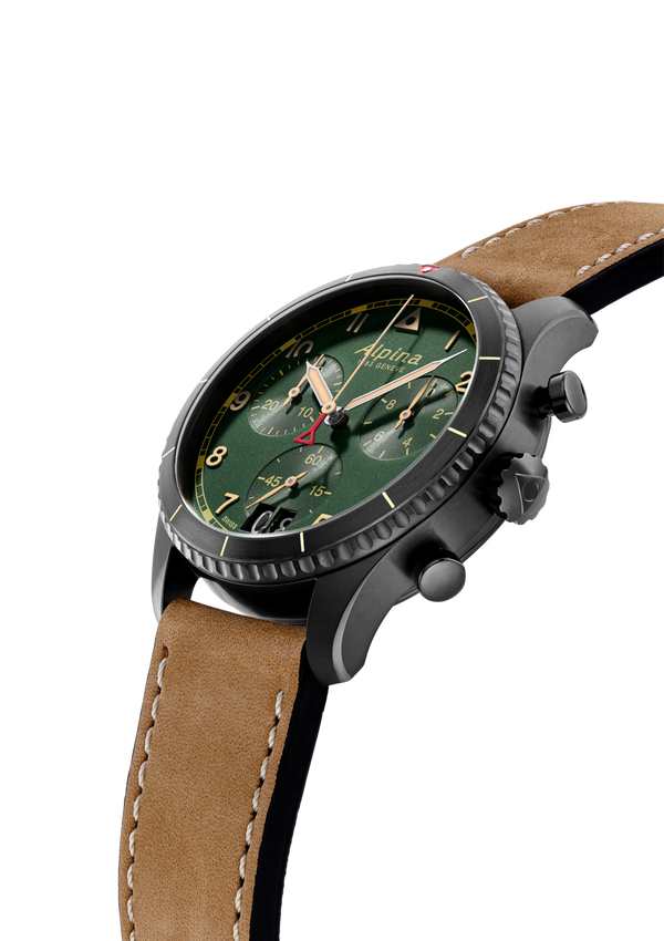 Startimer Pilot Quartz Chronograph Big Date <br> Green