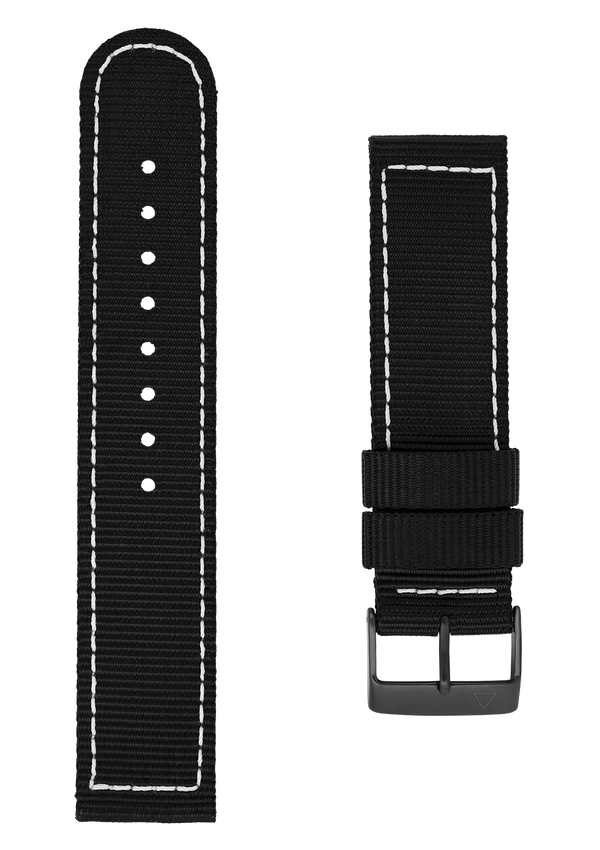 21MM - Black Nylon Strap