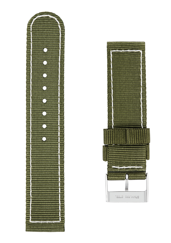 21MM - Green Nylon Strap