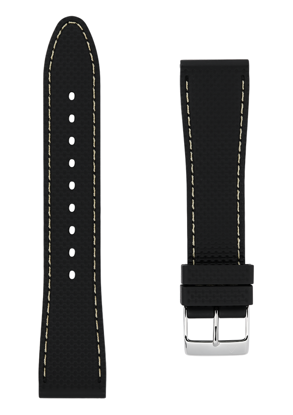 21MM - Black Silicon Strap