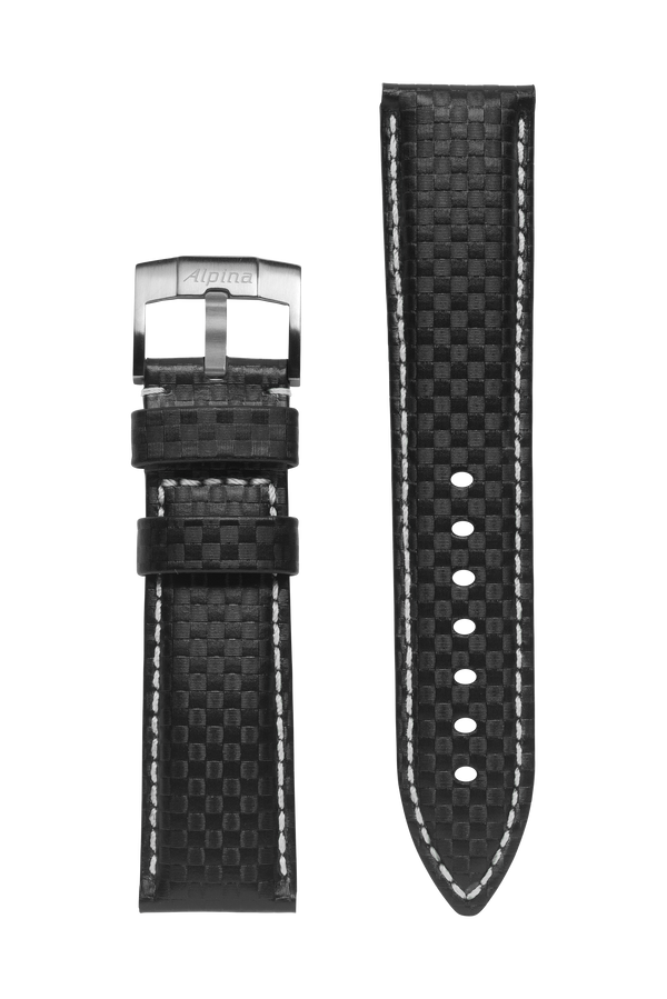 22MM - Black Calf Leather Strap